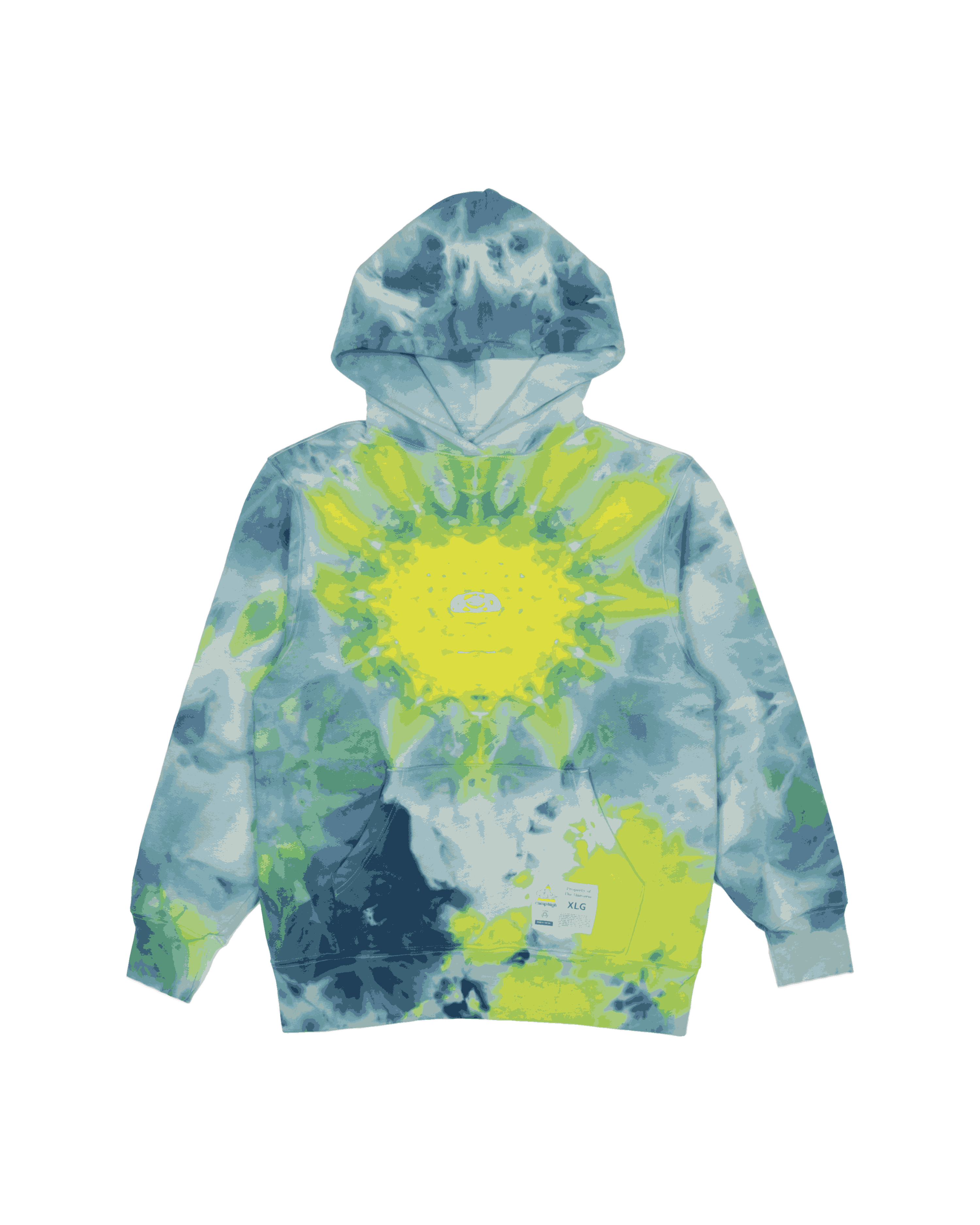 Vince hand dyed sweatshirt ice tie dye blue retailer and green crewneck sweatshirt XL