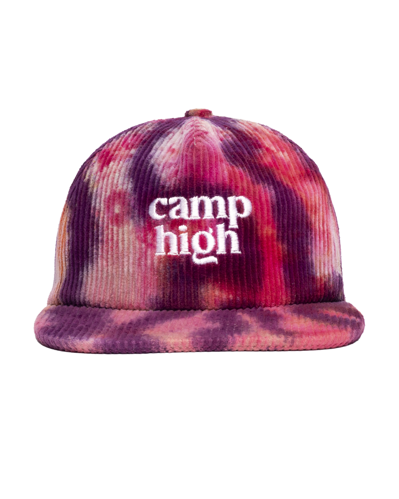 Ice Dye Cord Five Panel Hat (Rainbow)