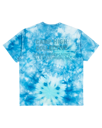 Small Circle Tie Dye SS Tee - Blue Frequency