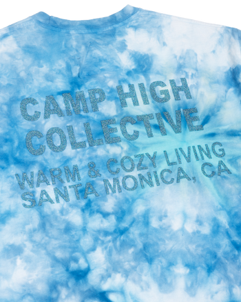 Small Circle Tie Dye SS Tee - Blue Frequency