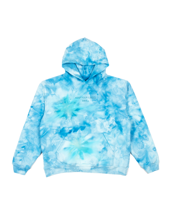 Small Circle Tie Dye Hoodie – Blue Frequency