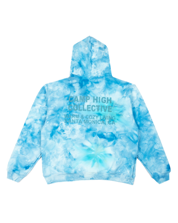 Small Circle Tie Dye Hoodie – Blue Frequency