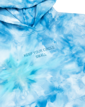 Small Circle Tie Dye Hoodie – Blue Frequency