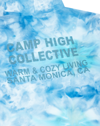 Small Circle Tie Dye Hoodie – Blue Frequency