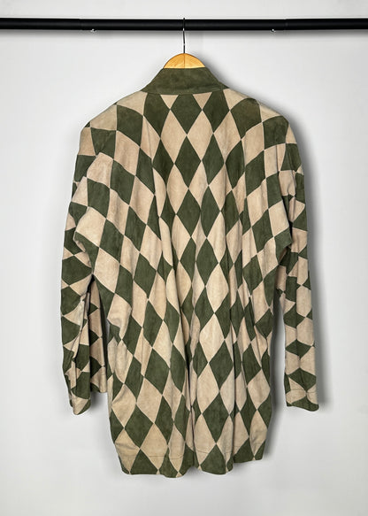 Visvim Suede Checkered Kimono Jacket