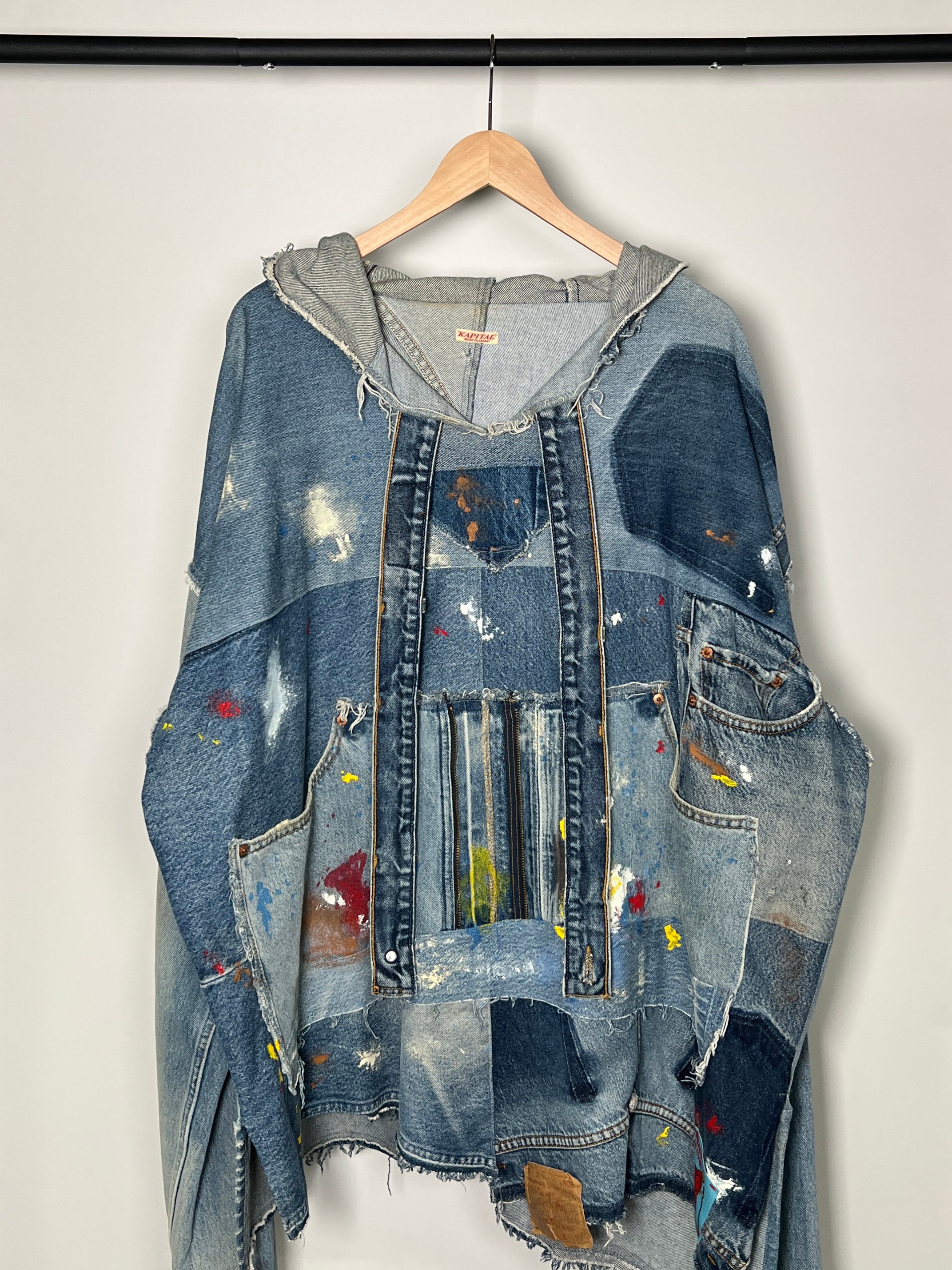 iets frans... Blue Recycled Denim Embroidered Varsity Jacket | Urban  Outfitters
