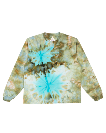 Small Circle Tie Dye LS Tee - Moss Trip