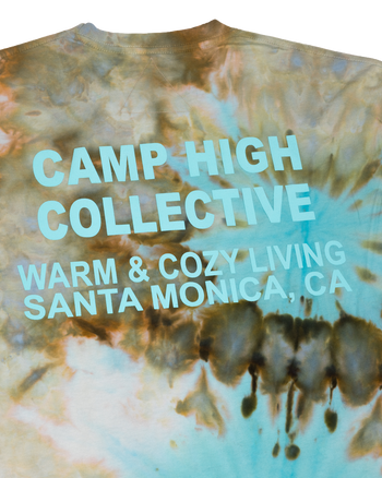 Small Circle Tie Dye LS Tee - Moss Trip