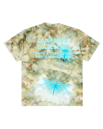 Small Circle Tie Dye SS Tee - Moss Trip