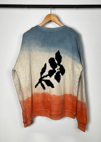The Elder Statesman Ombré Flower Cashmere Sweater