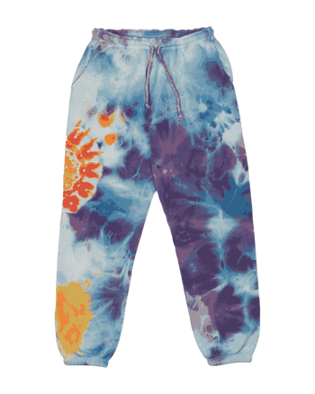 Mandala Ice Dyed Sweatpants (Lunar Dream)