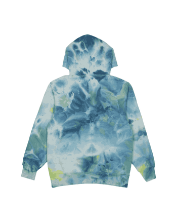 Mandala Ice Dyed Hoodie (Ocean Aura)