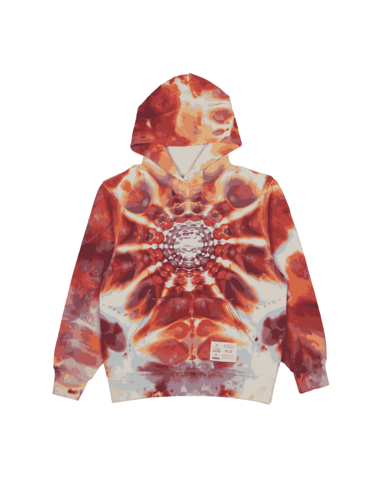 Mandala Ice Dyed Hoodie (Solar Spiral)