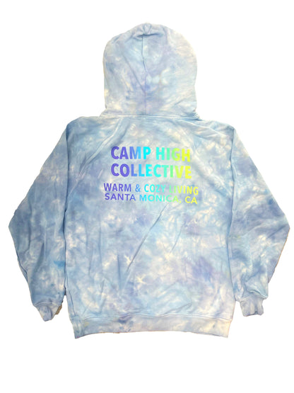 Camp High Small / Tangled up in Blue Small Circle Wavy Dye Hoody